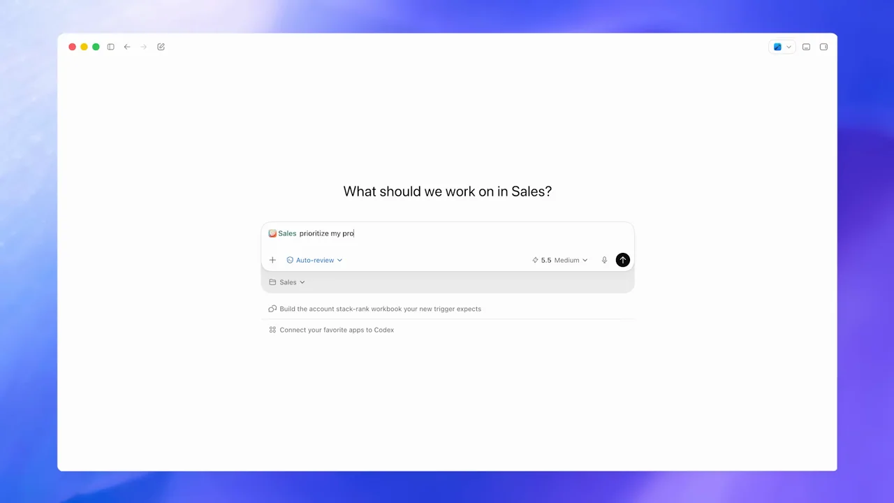 A project composer receives an account-prioritization task.