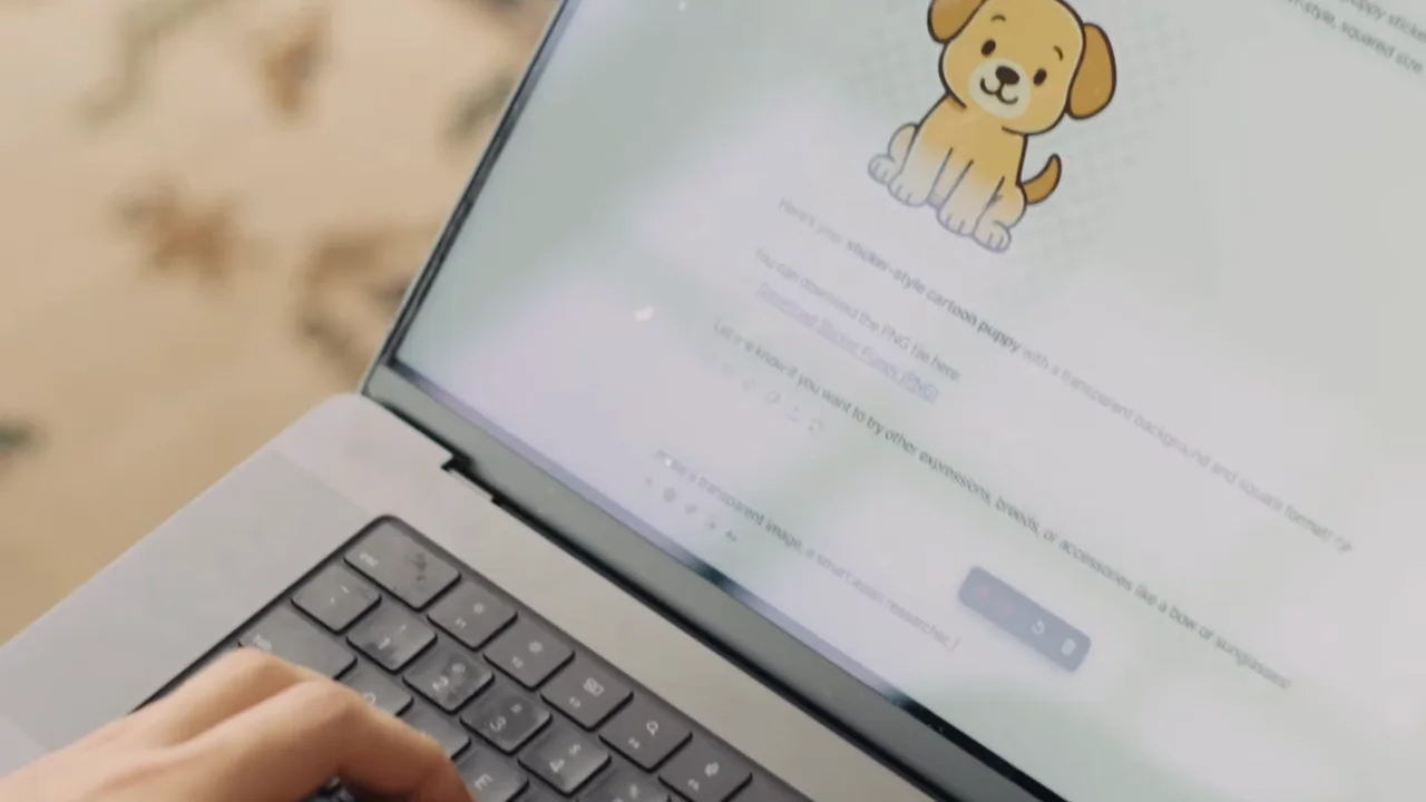 Presenter and filmed-laptop shots separate the examples.