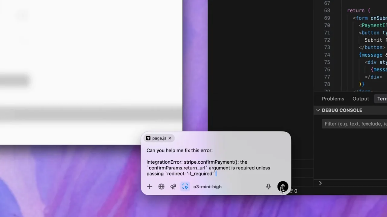 The companion composer and menus lead into a larger assistant window.