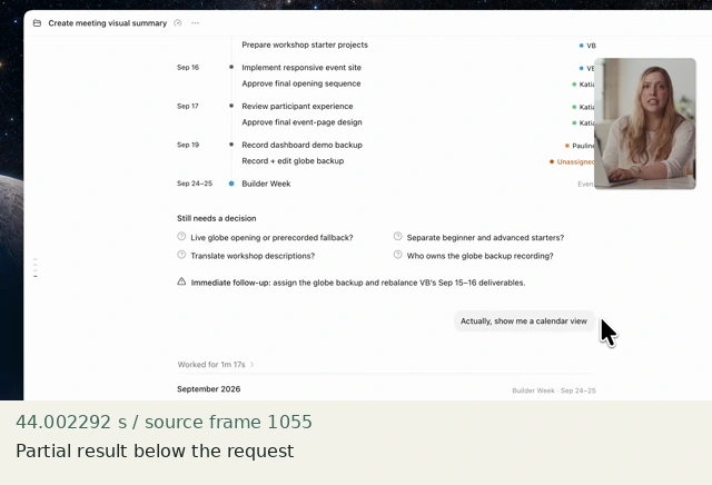 Partial result below the request — source frame 1055
